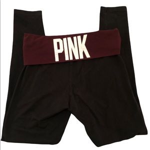 PINK Foldover Cotton Leggings